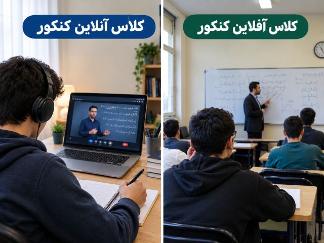 کلاس آنلاین و آفلاین کنکور چیست؟